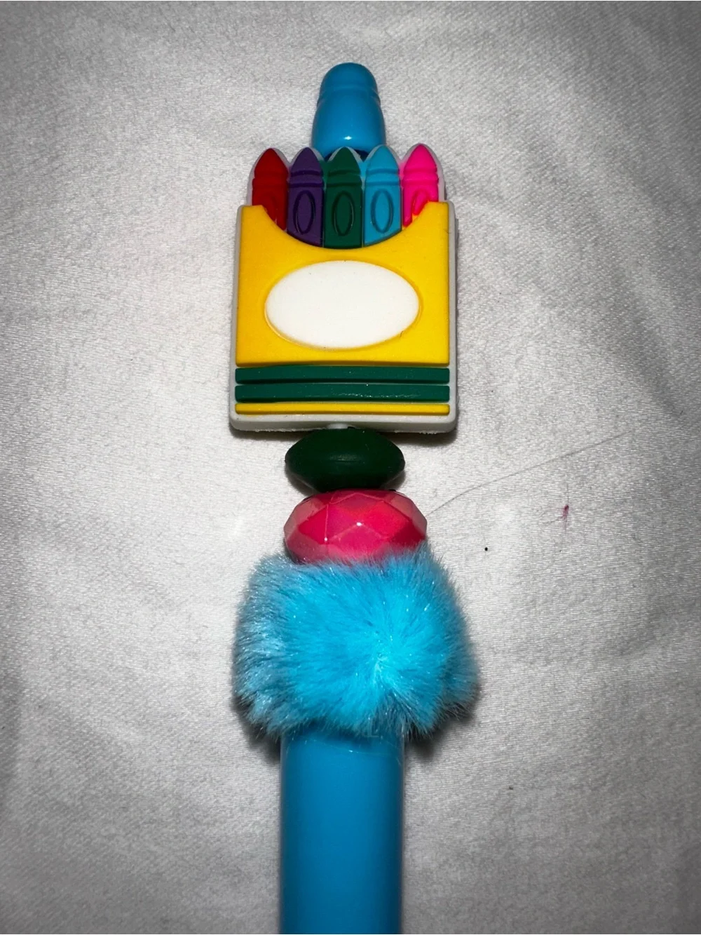 Blue Novelty Crayon Top Pen